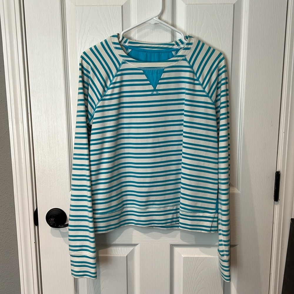 Lululemon Voyage Pullover Twin Stripe Spry